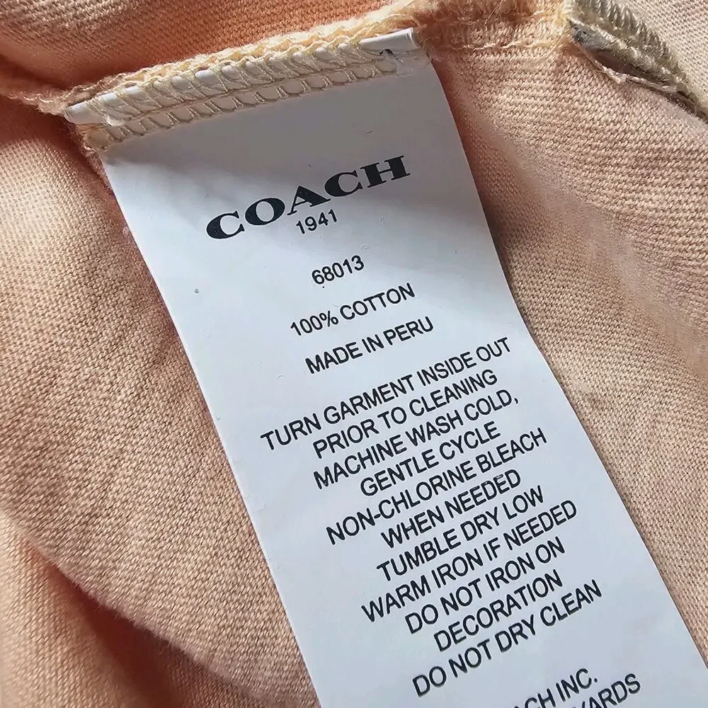 Coach Spring Blossom Signature‎ Square Classic 100% Cotton Short Sleev Tshirt Sm
